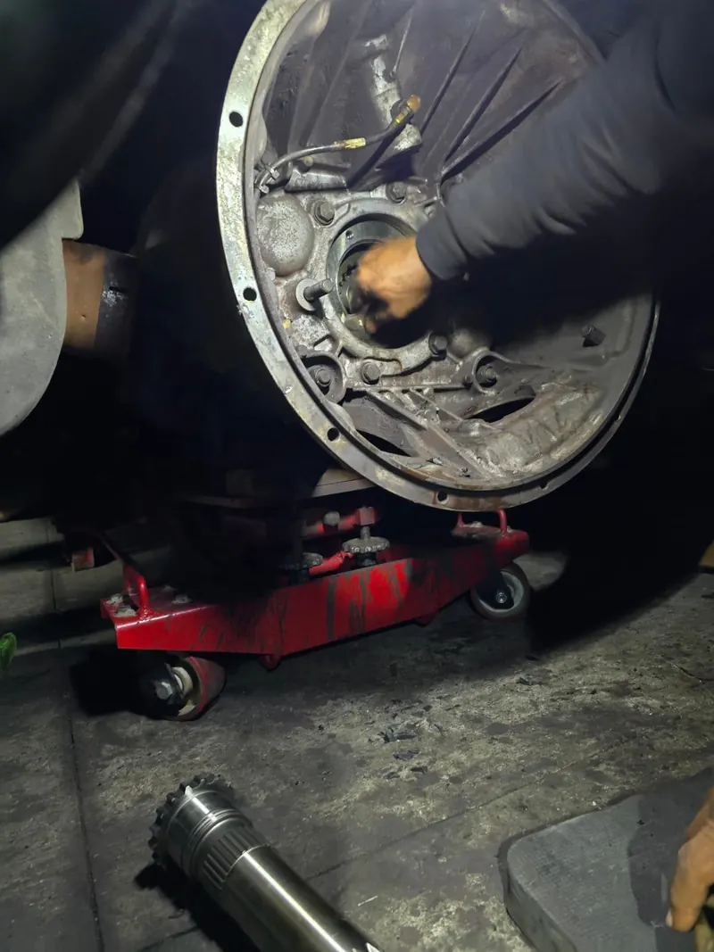 Truck clutch and flywheel work