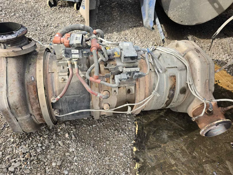 Diesel aftertreatment system removed for service